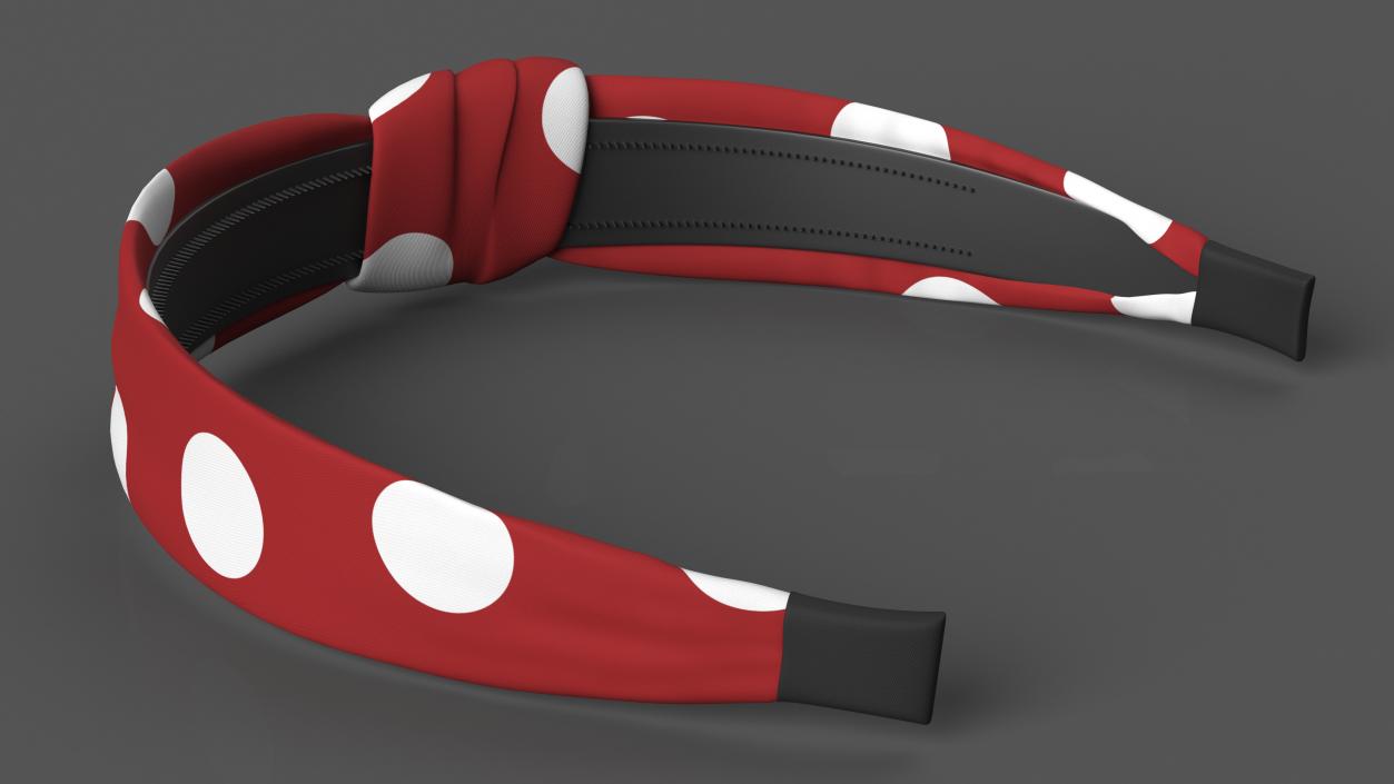 3D Twist Hairband Red model