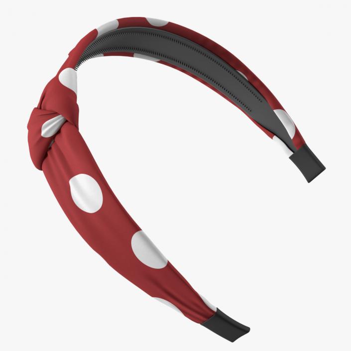 3D Twist Hairband Red model