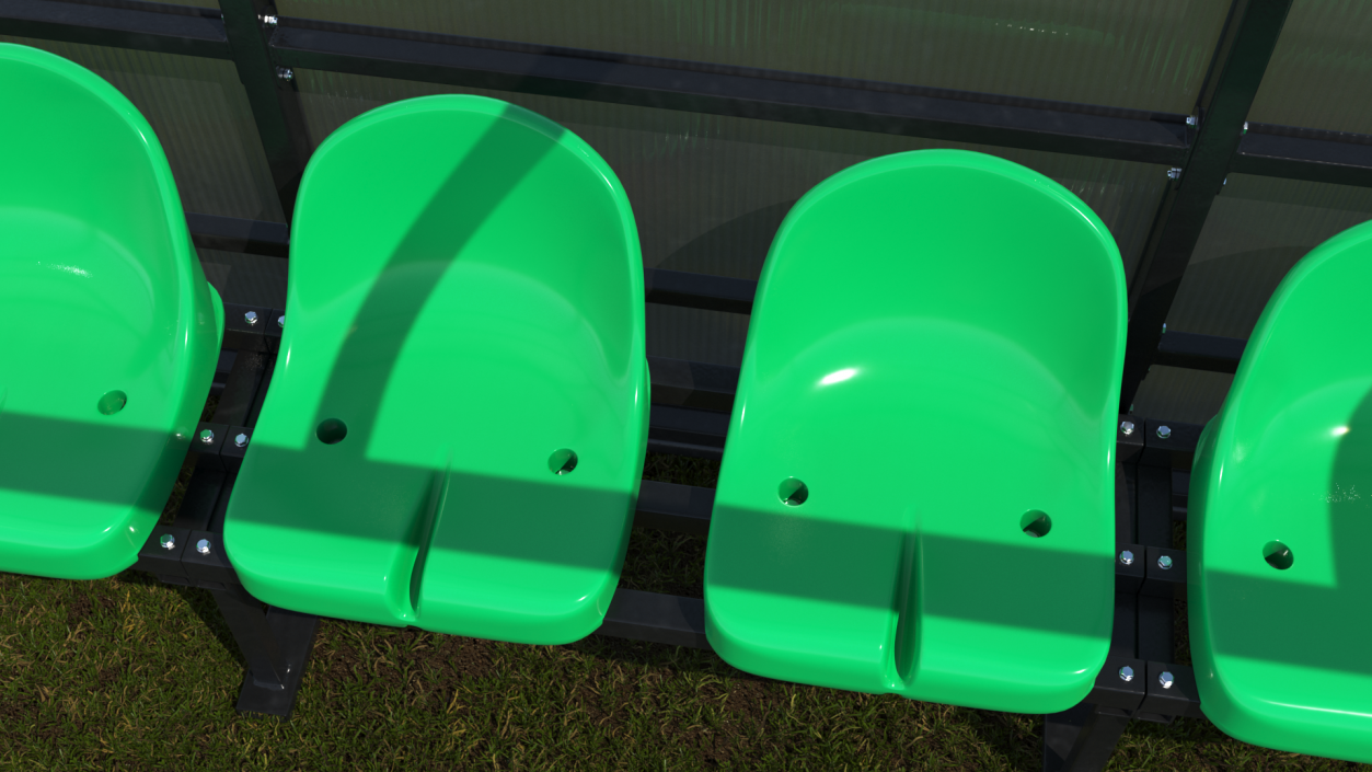 Portable Football Substitute Bench 3D model