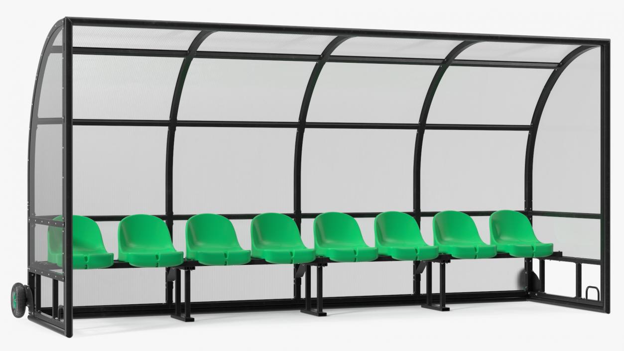 Portable Football Substitute Bench 3D model