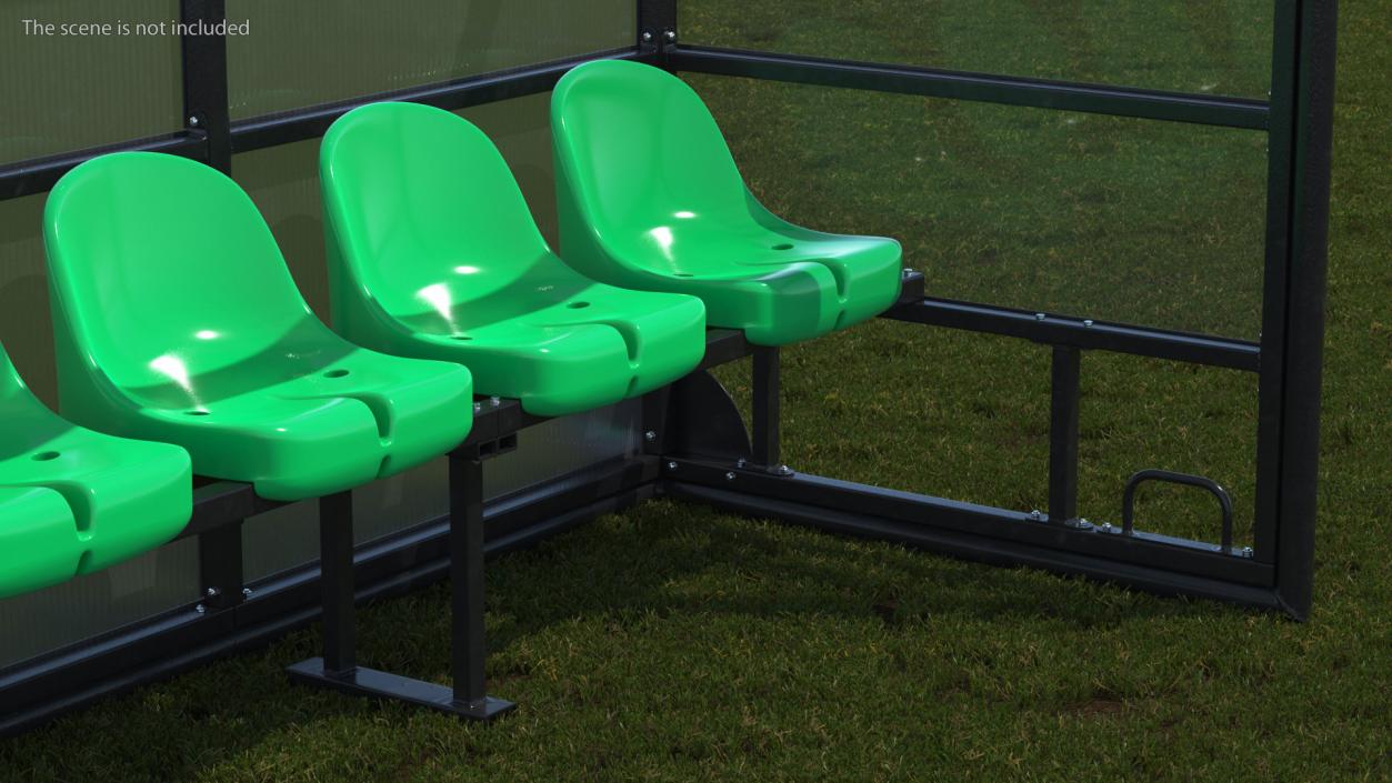 Portable Football Substitute Bench 3D model