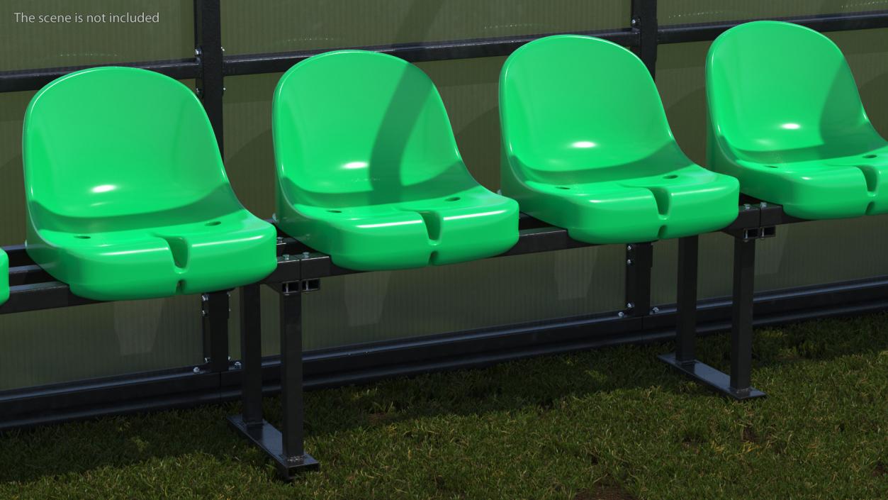 Portable Football Substitute Bench 3D model