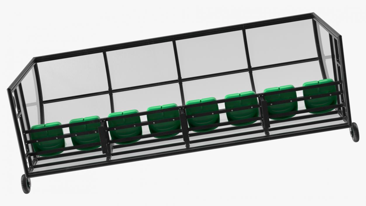 Portable Football Substitute Bench 3D model