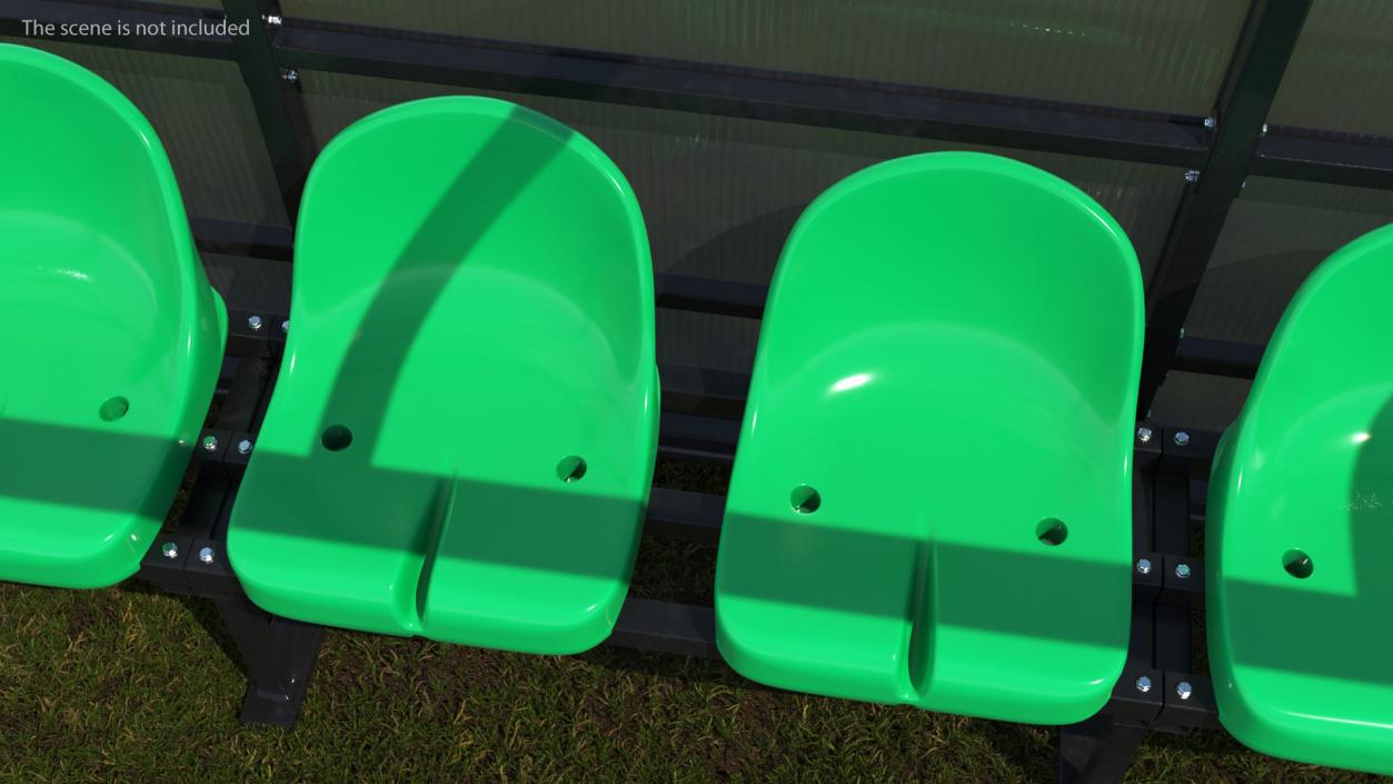 Portable Football Substitute Bench 3D model