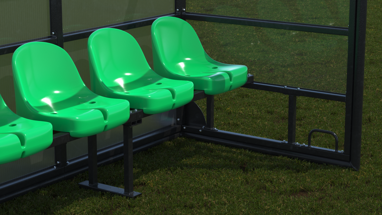 Portable Football Substitute Bench 3D model