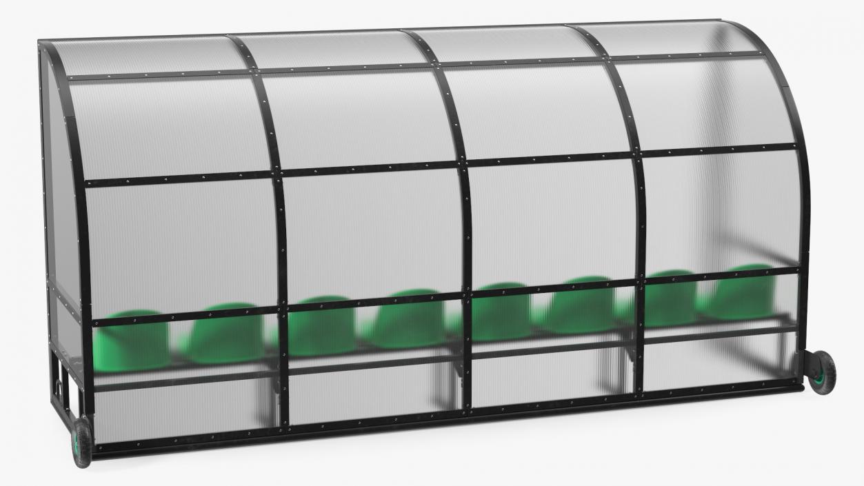 Portable Football Substitute Bench 3D model