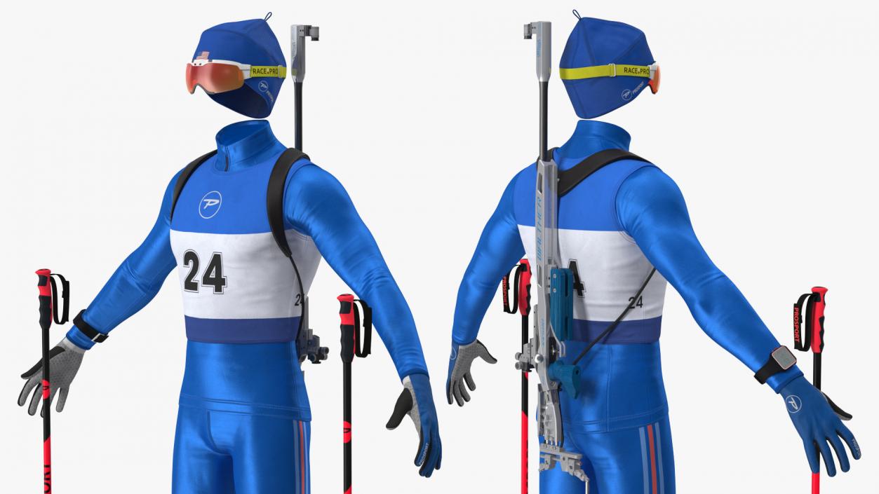 3D Biathlon Equipment Team USA Set