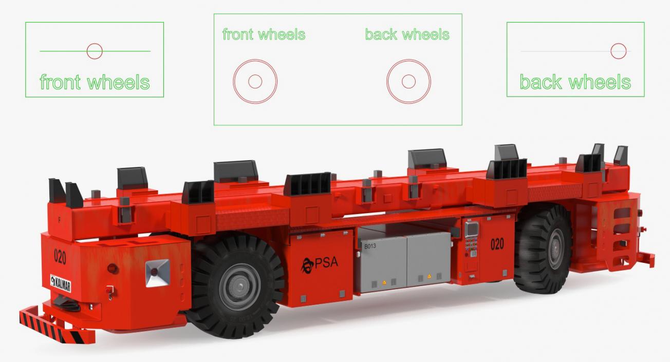 3D Self Propelled Modular Transporters Rigged 3D Models Collection model