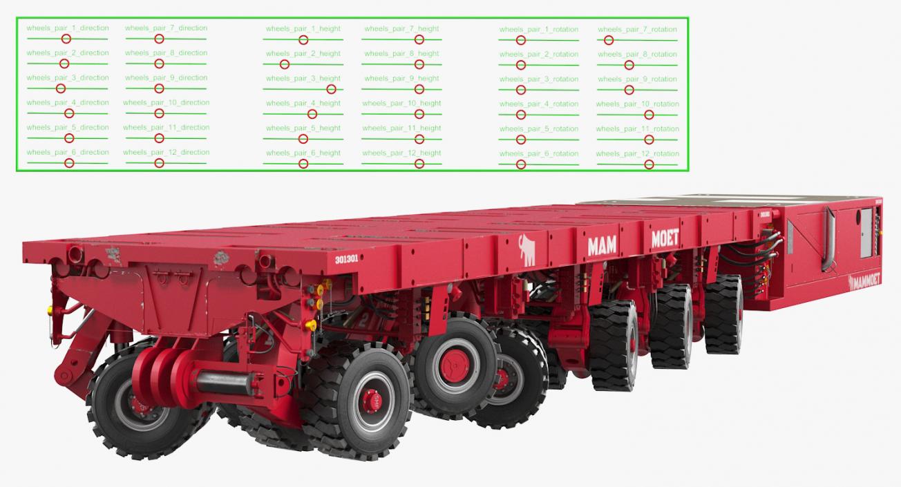 3D Self Propelled Modular Transporters Rigged 3D Models Collection model