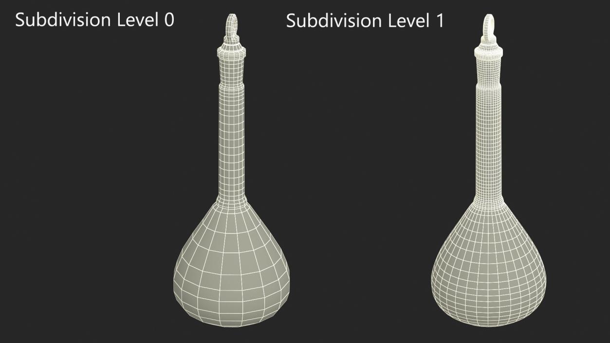 Volumetric Flask 250ml Blue Liquor 3D model