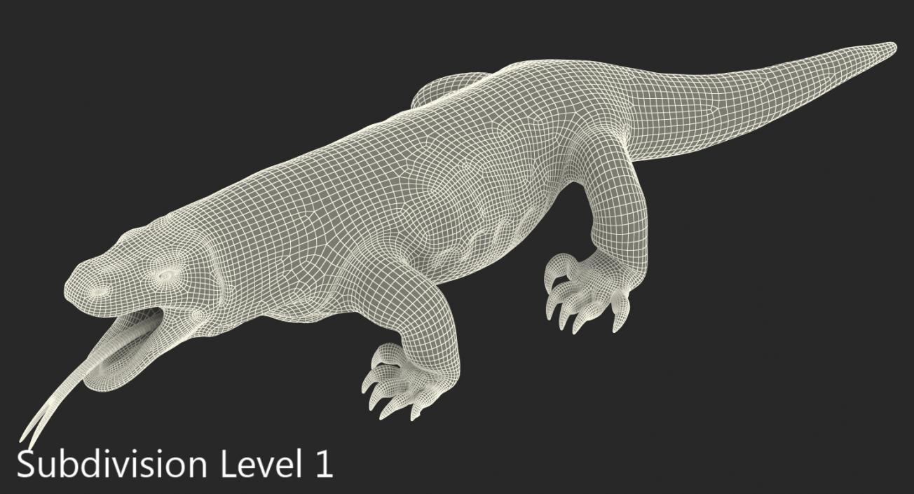 3D model Komodo Dragon Rigged