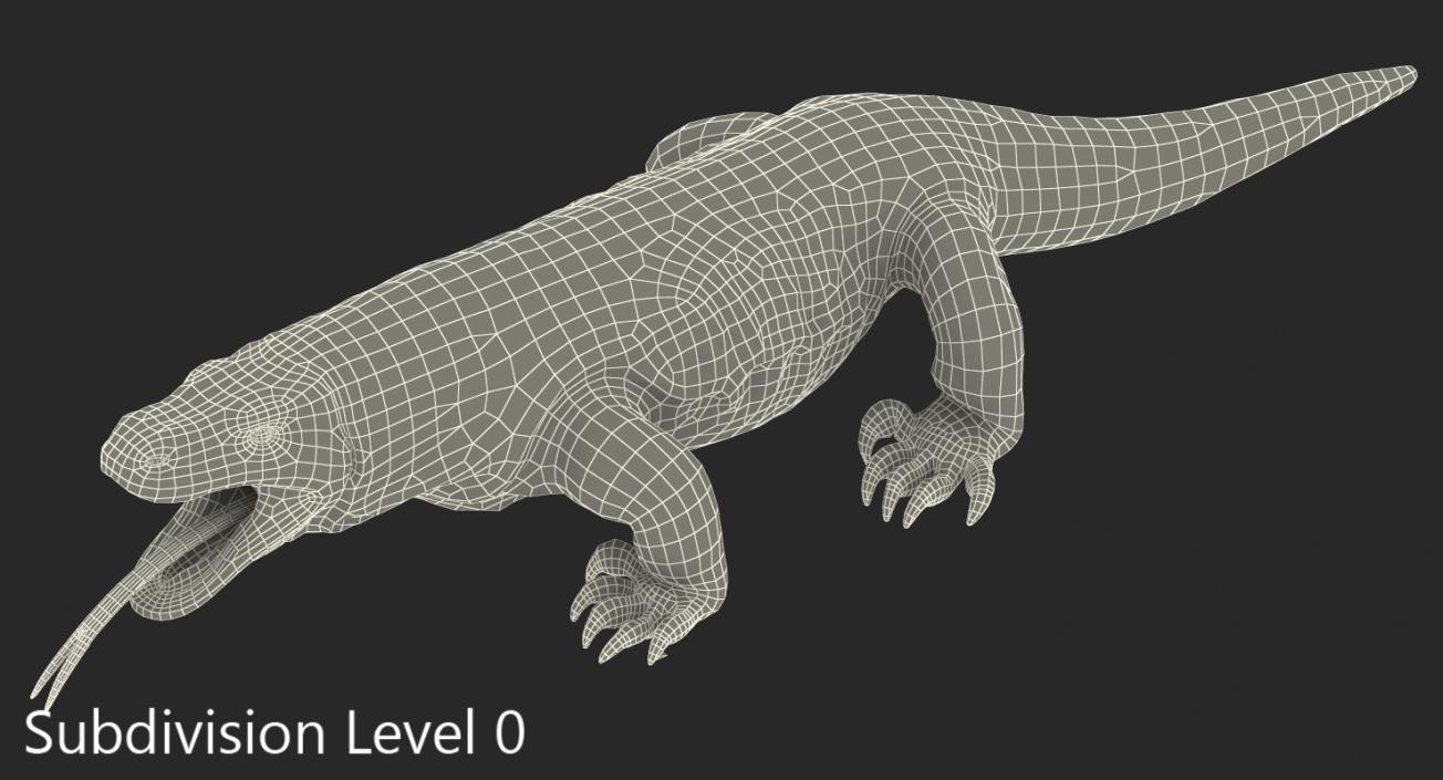 3D model Komodo Dragon Rigged