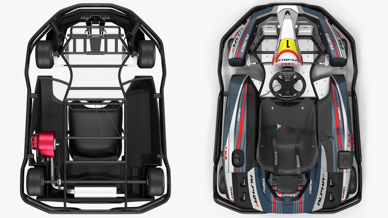 3D model RiMO ALPHA2 Kart with Roll Bar