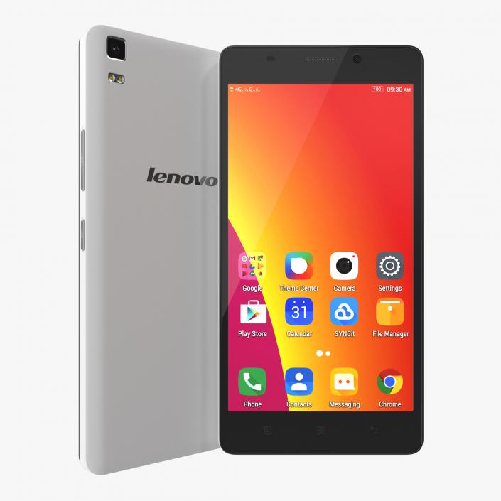 Lenovo A7000 Pearl White 3D model