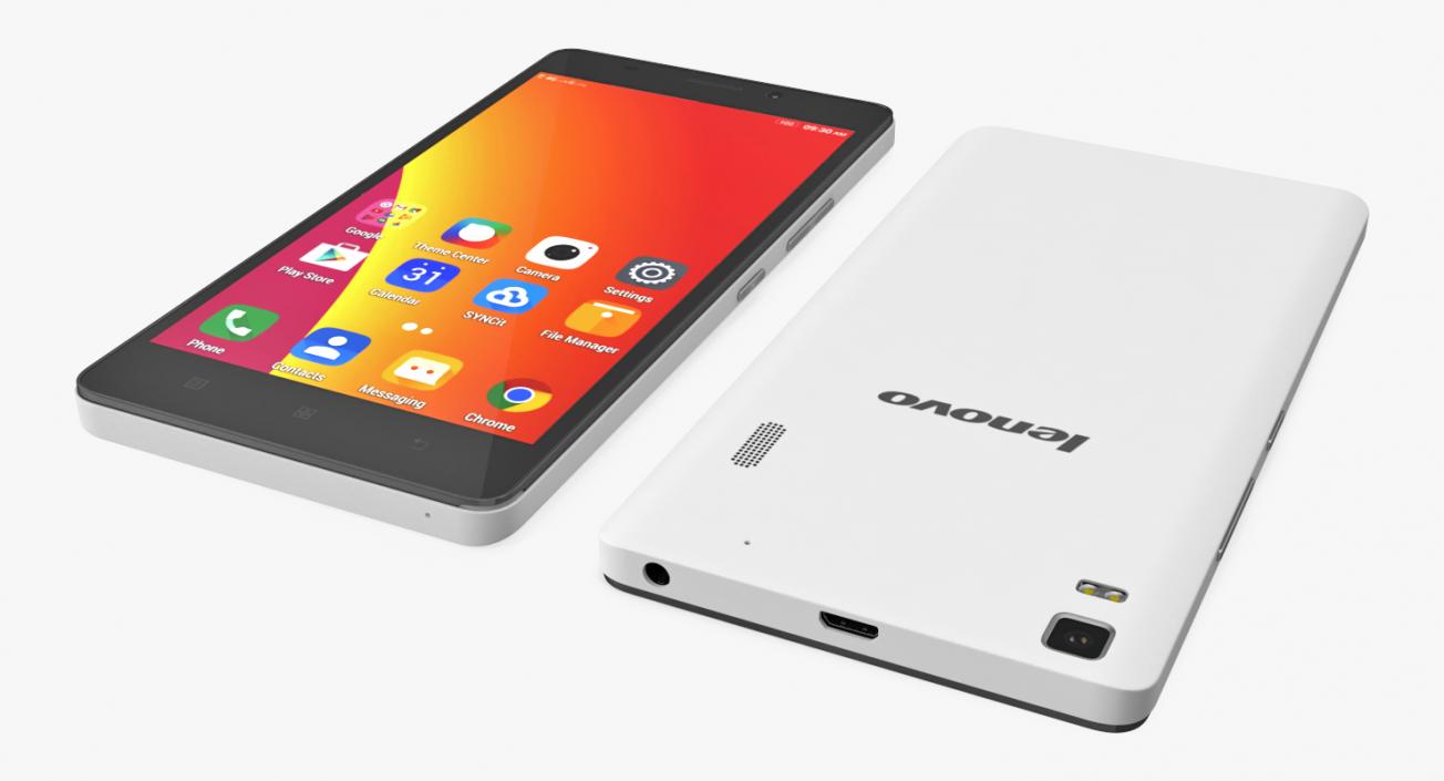 Lenovo A7000 Pearl White 3D model