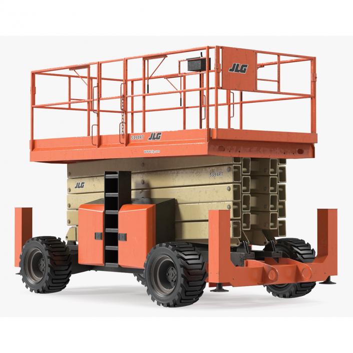 JLG Scissor Lift Rigged for Maya 3D