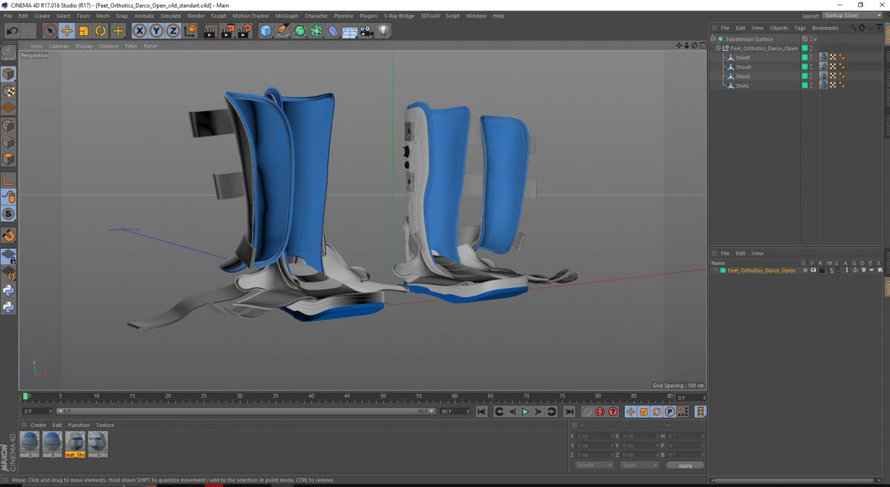 3D model Feet Orthotics Darco Open