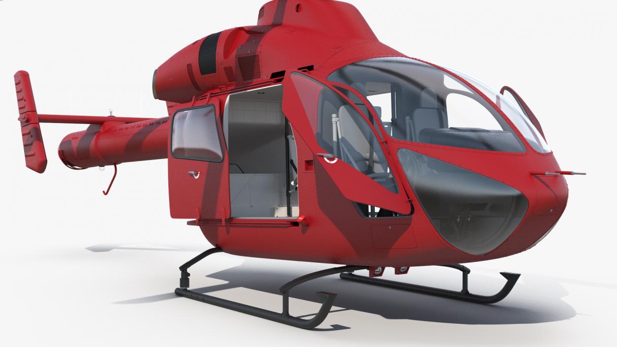 Light Twin Utility Helicopter 3D model