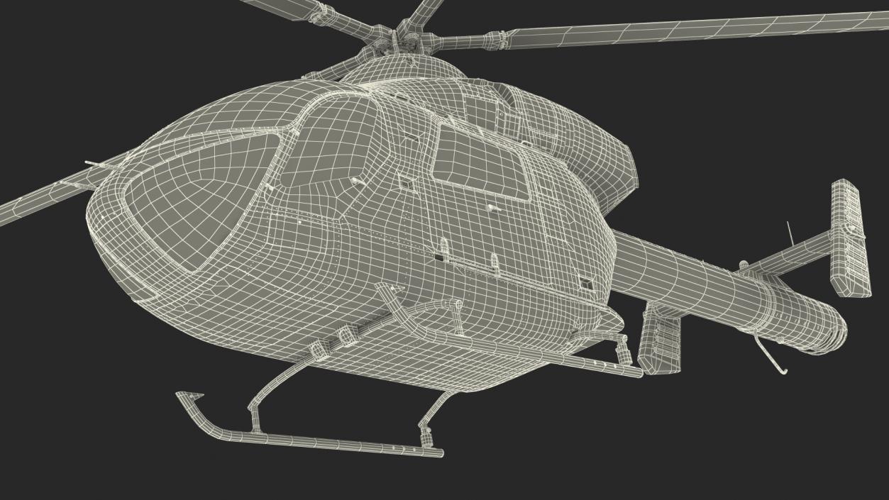 Light Twin Utility Helicopter 3D model