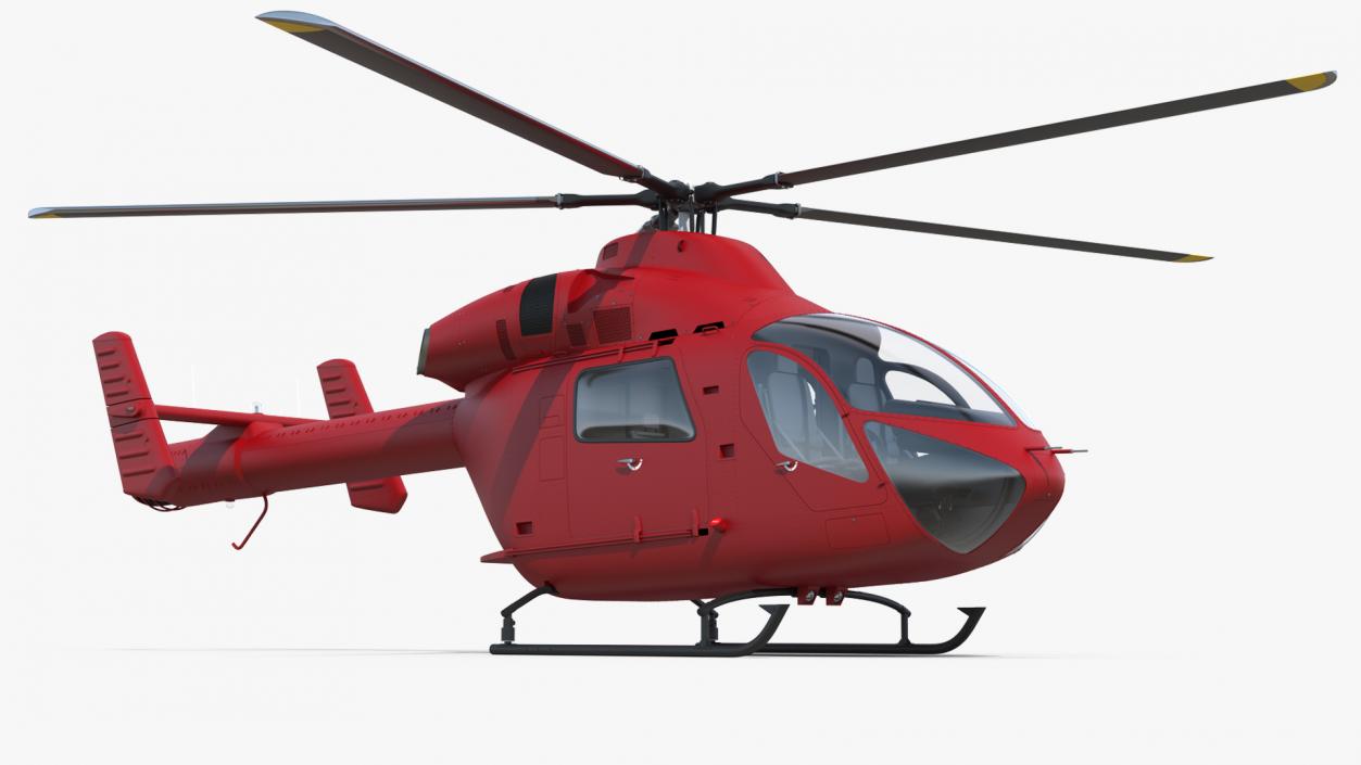 Light Twin Utility Helicopter 3D model