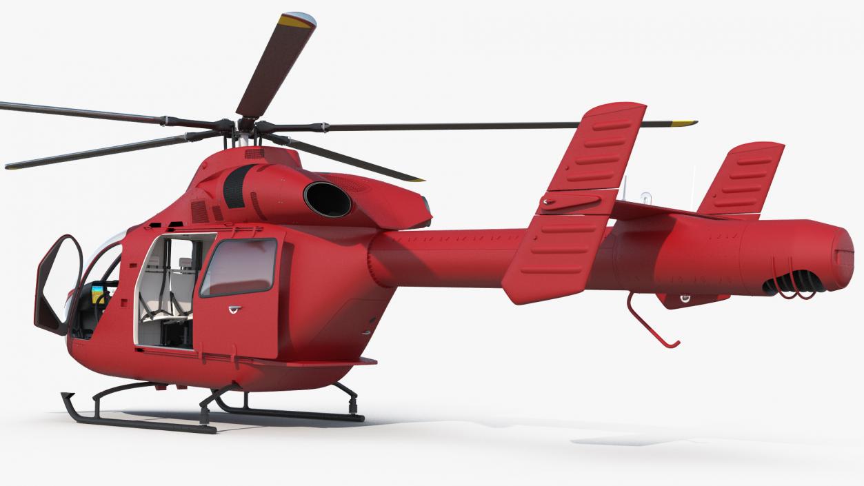 Light Twin Utility Helicopter 3D model