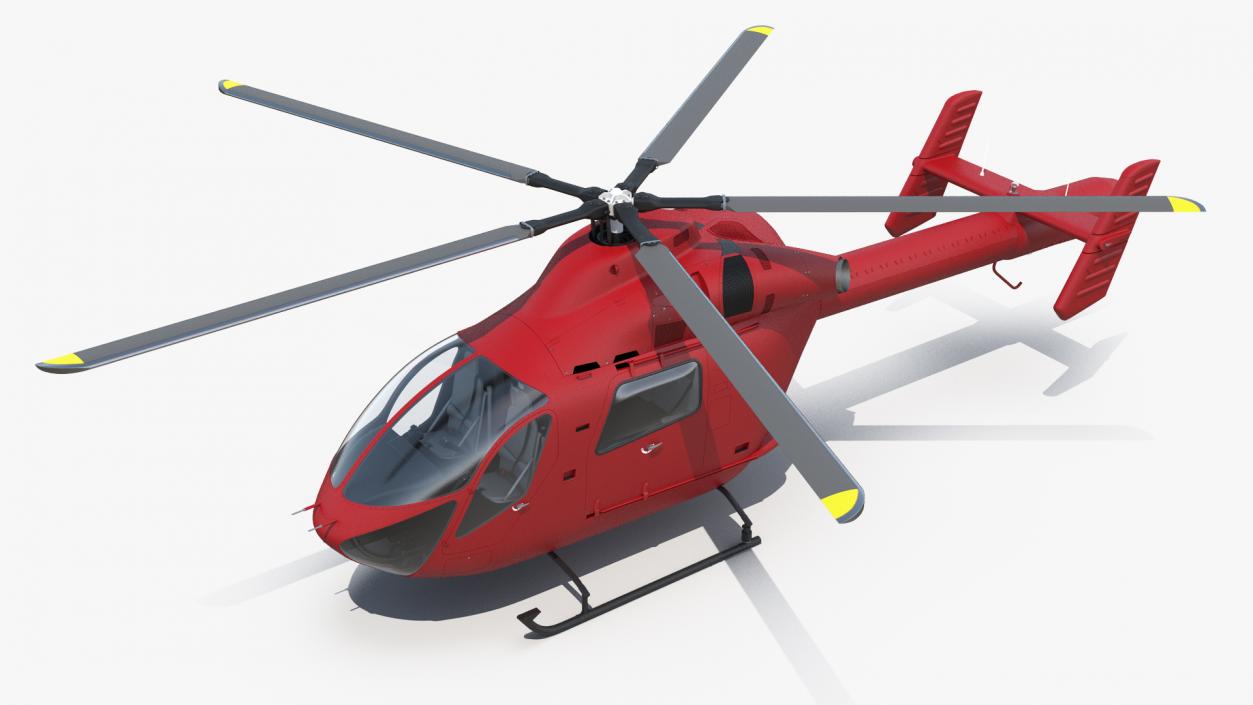 Light Twin Utility Helicopter 3D model