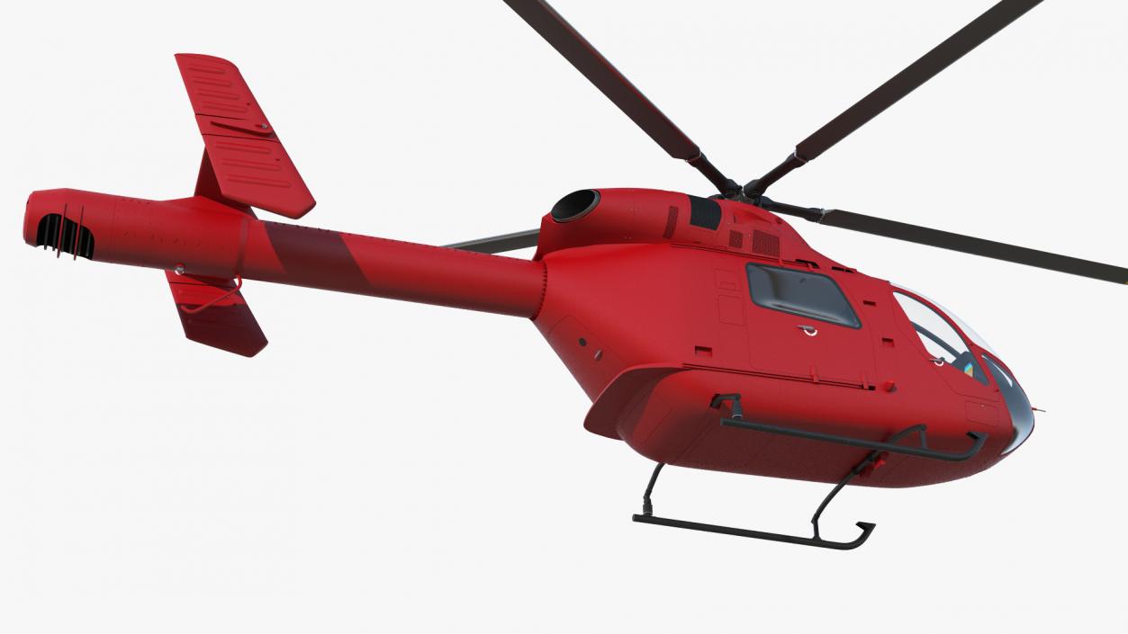 Light Twin Utility Helicopter 3D model