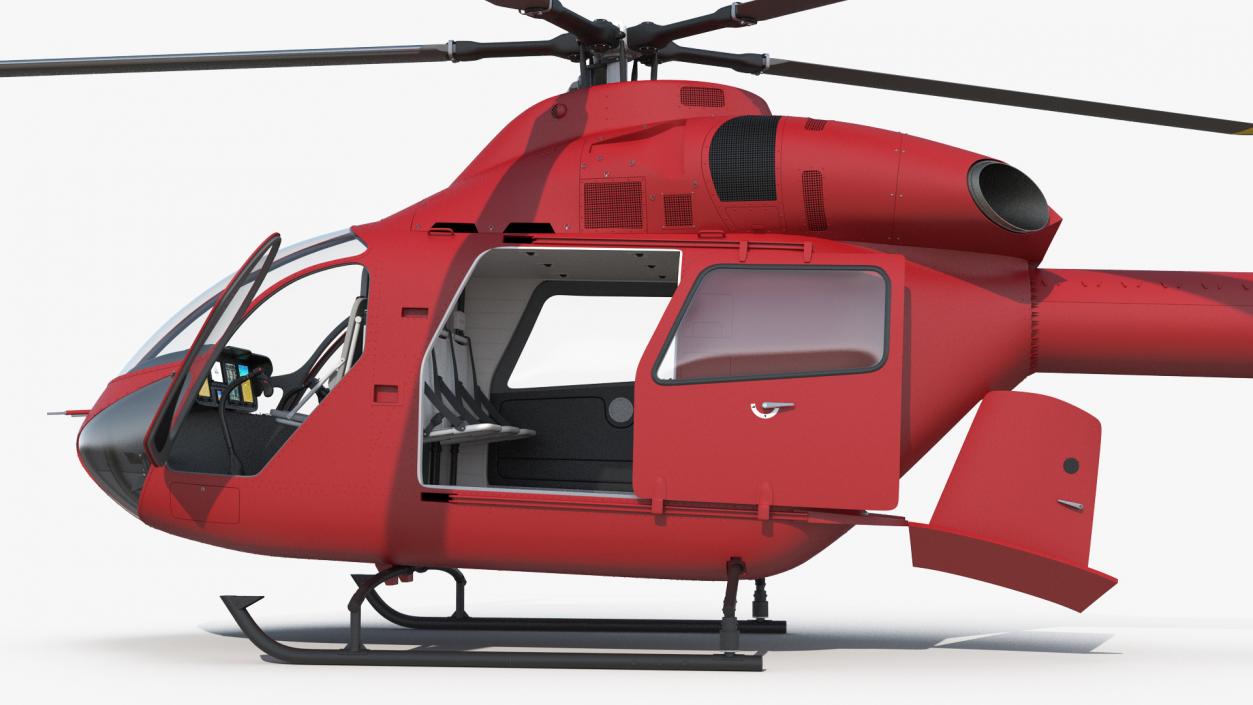 Light Twin Utility Helicopter 3D model