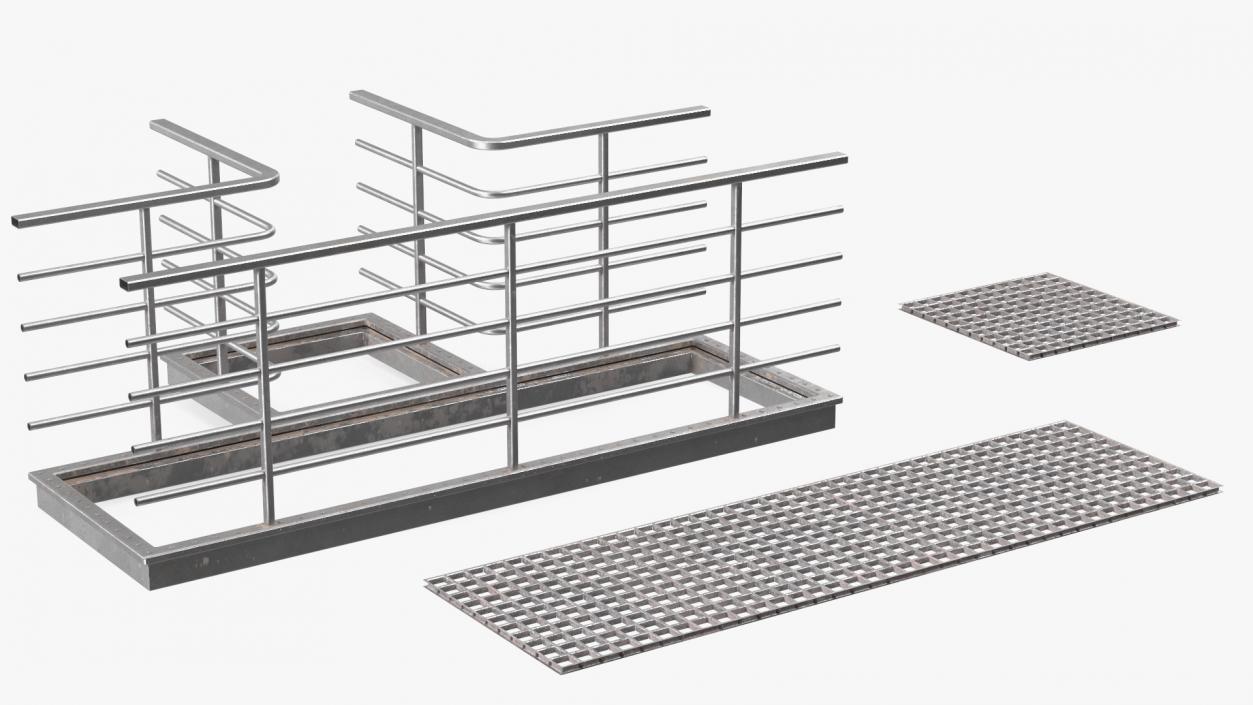 3D Industrial Catwalk T Shape