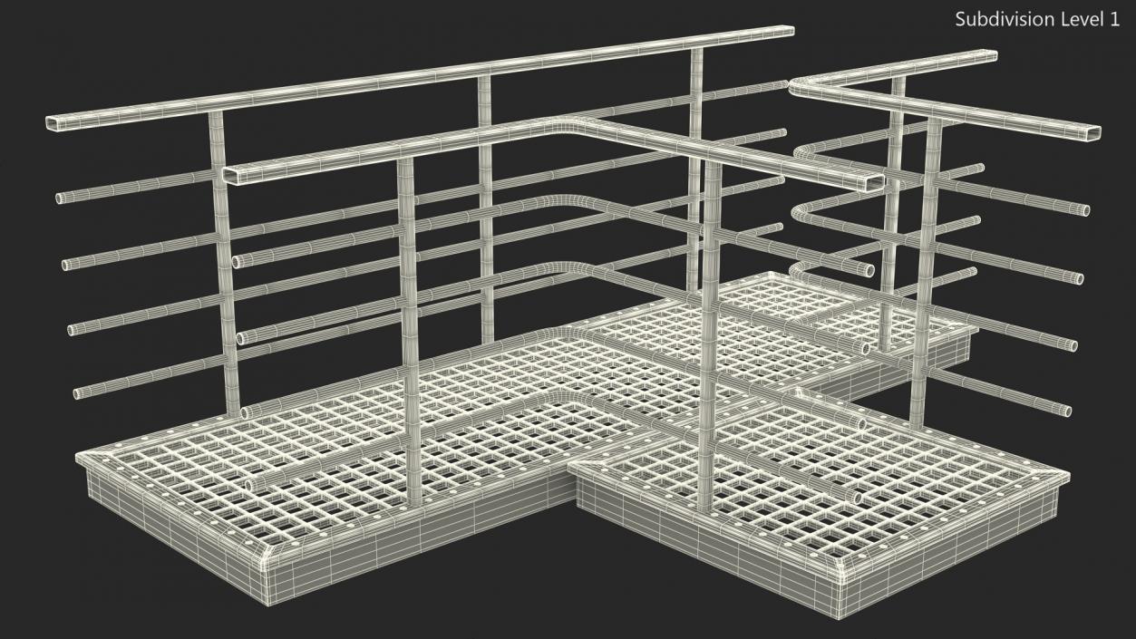 3D Industrial Catwalk T Shape