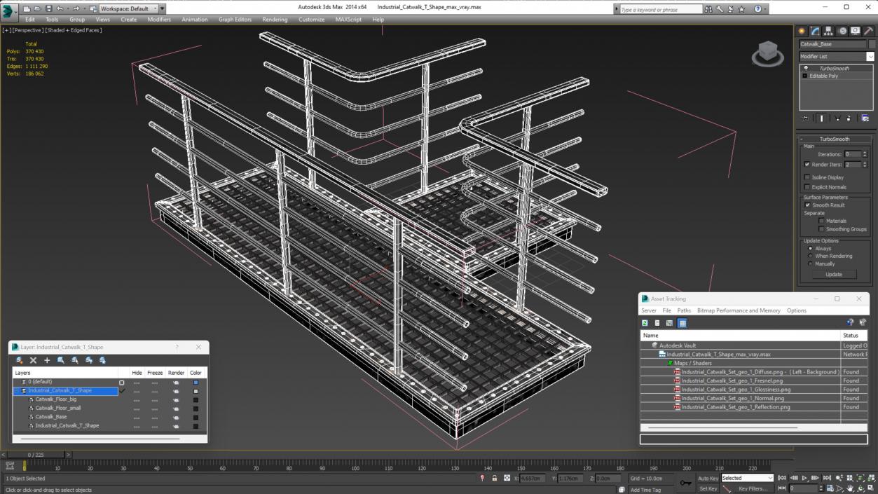 3D Industrial Catwalk T Shape