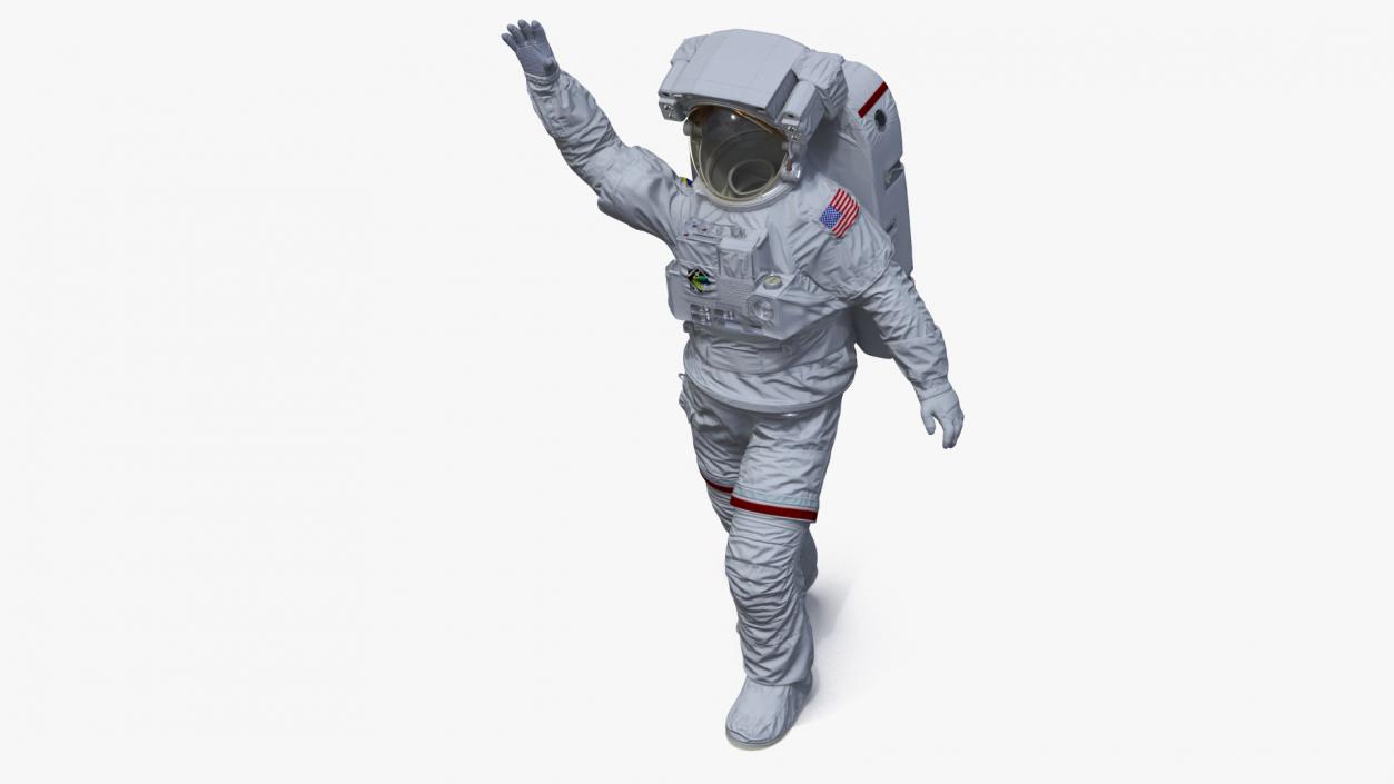 3D Spacesuit Extravehicular Mobility Unit EMU Rigged for Maya model