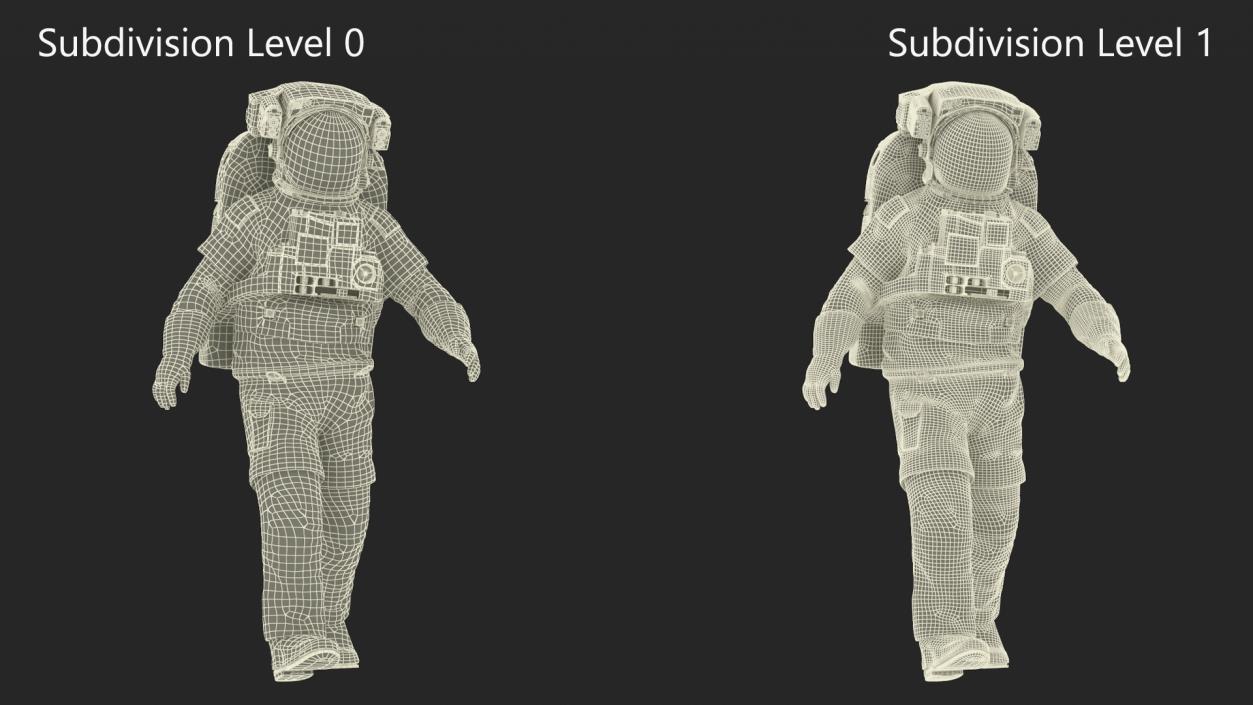 3D Spacesuit Extravehicular Mobility Unit EMU Rigged for Maya model