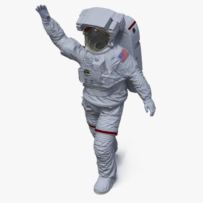 3D Spacesuit Extravehicular Mobility Unit EMU Rigged for Maya model