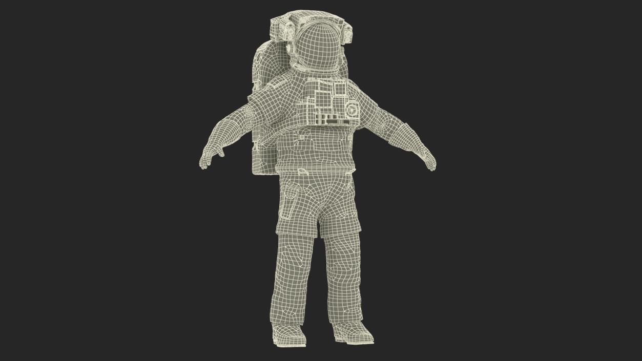 3D Spacesuit Extravehicular Mobility Unit EMU Rigged for Maya model