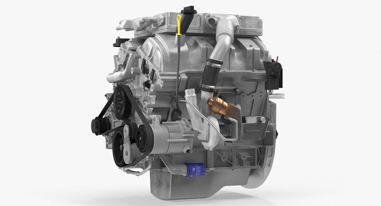 3D V6 Car Engine 3.6 Litre model