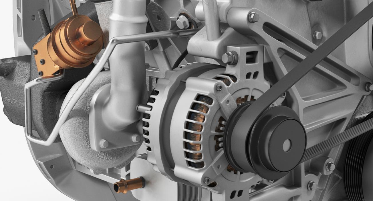 3D V6 Car Engine 3.6 Litre model