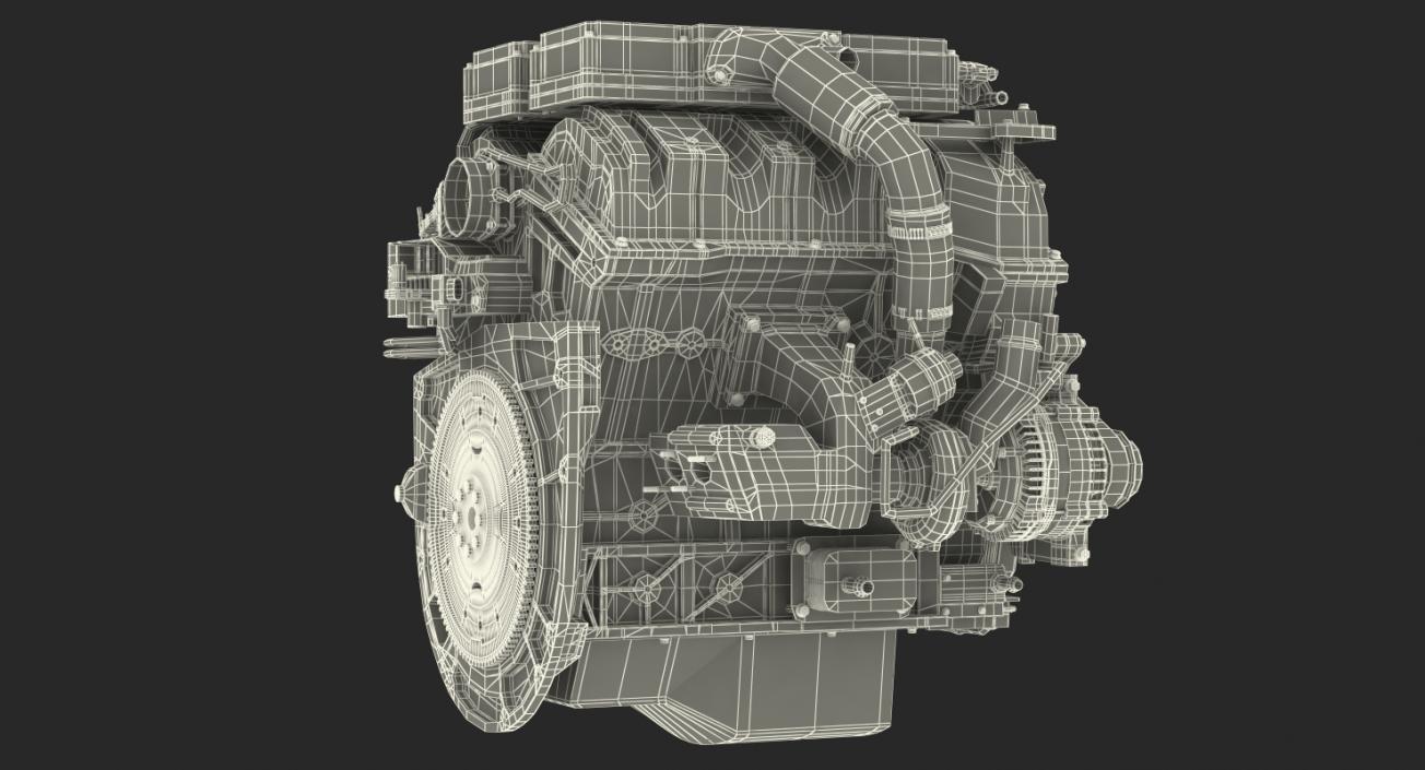 3D V6 Car Engine 3.6 Litre model