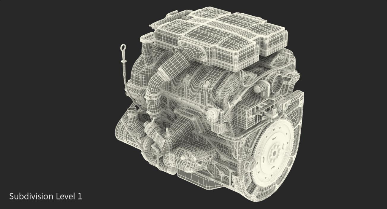 3D V6 Car Engine 3.6 Litre model