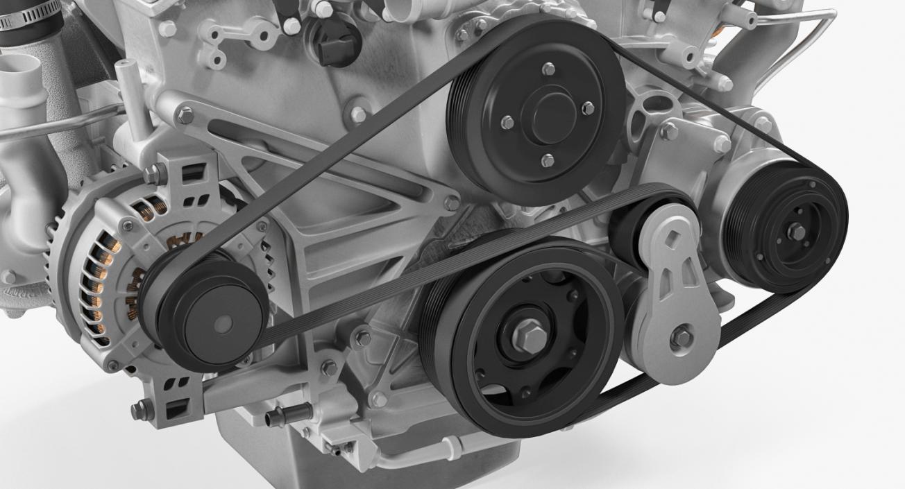 3D V6 Car Engine 3.6 Litre model