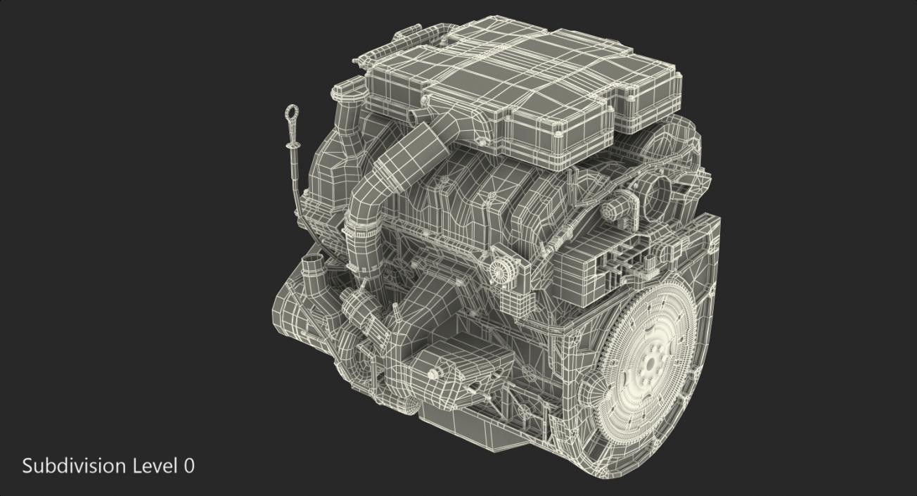 3D V6 Car Engine 3.6 Litre model