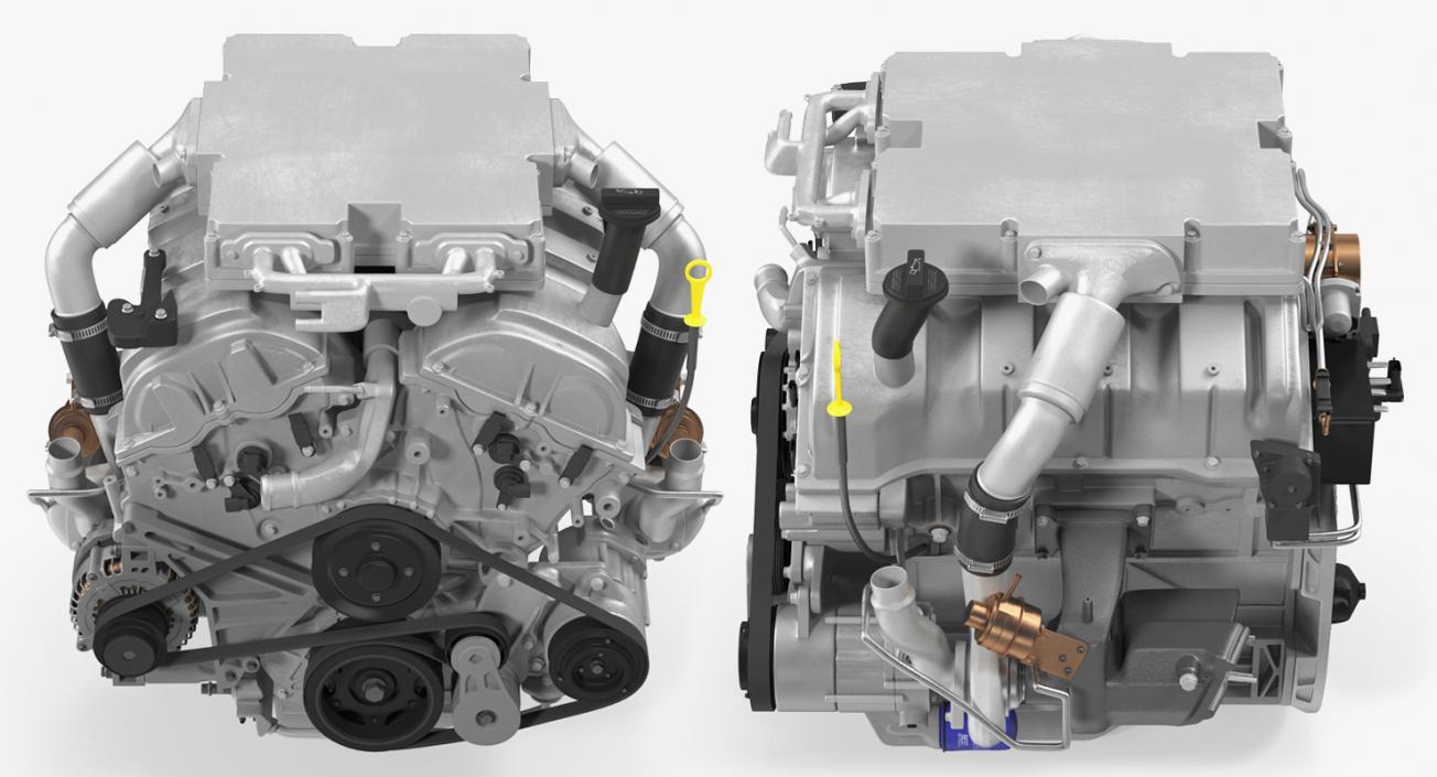 3D V6 Car Engine 3.6 Litre model