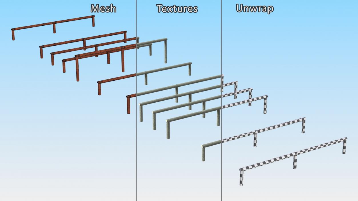 Low Training Obstacles Shabby 3D model