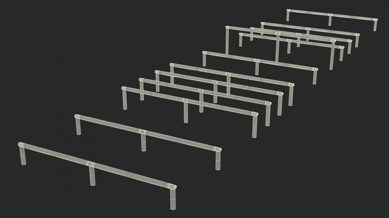 Low Training Obstacles Shabby 3D model