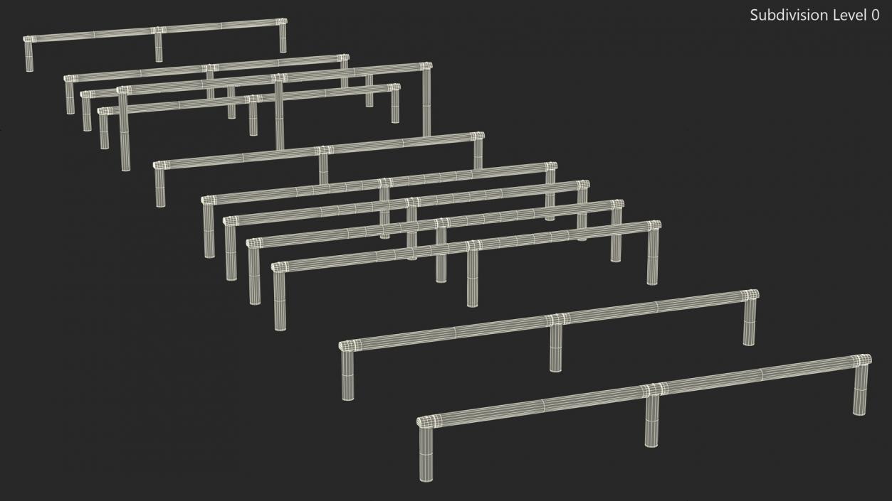 Low Training Obstacles Shabby 3D model