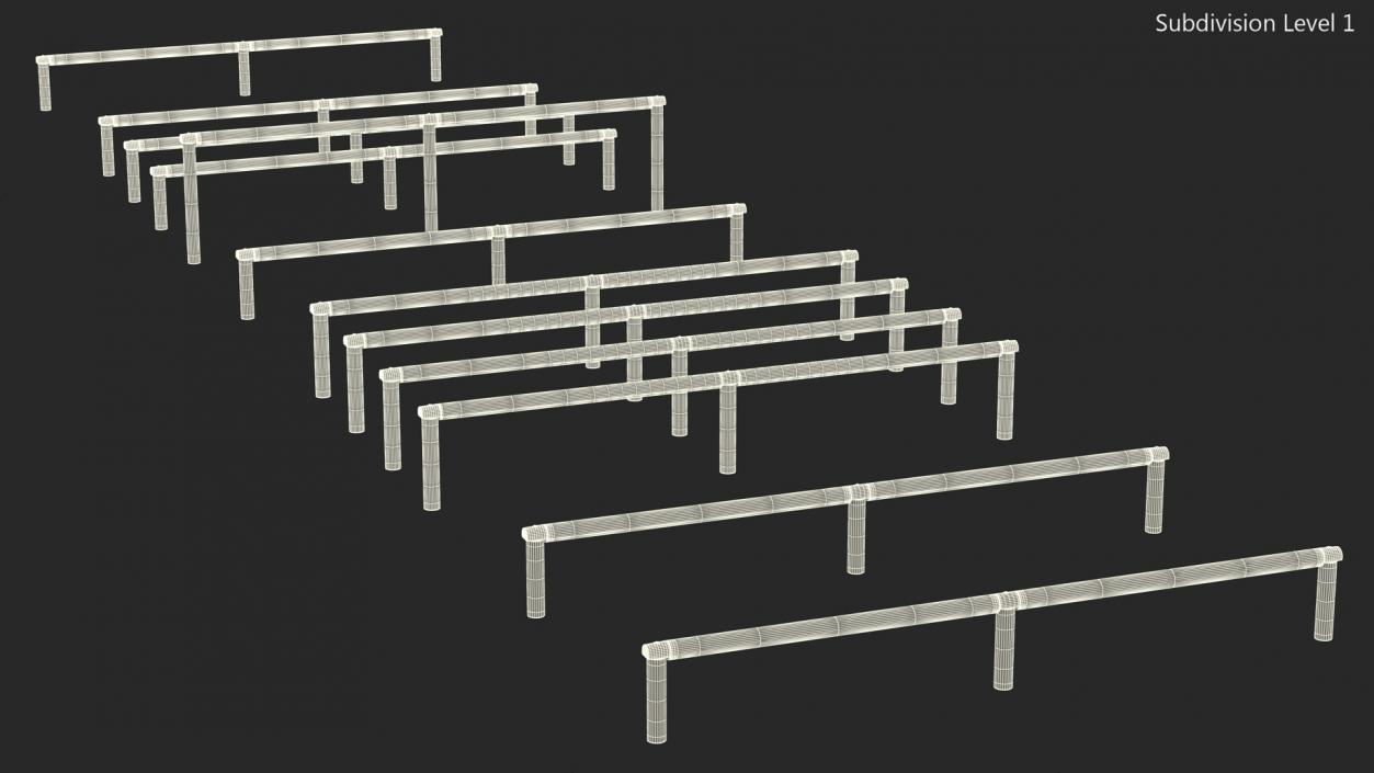 Low Training Obstacles Shabby 3D model