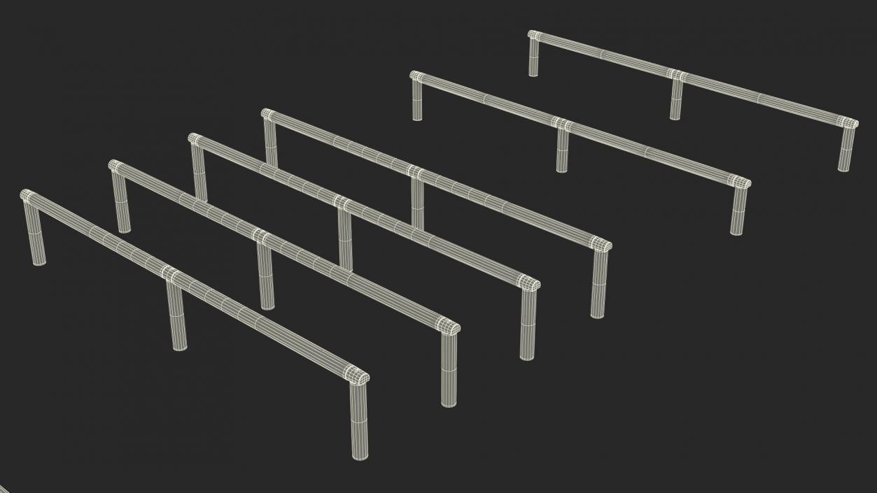 Low Training Obstacles Shabby 3D model