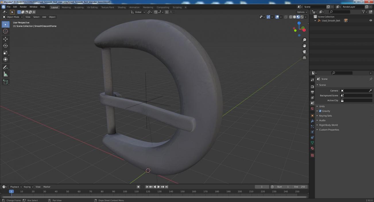 3D Used Smooth Belt