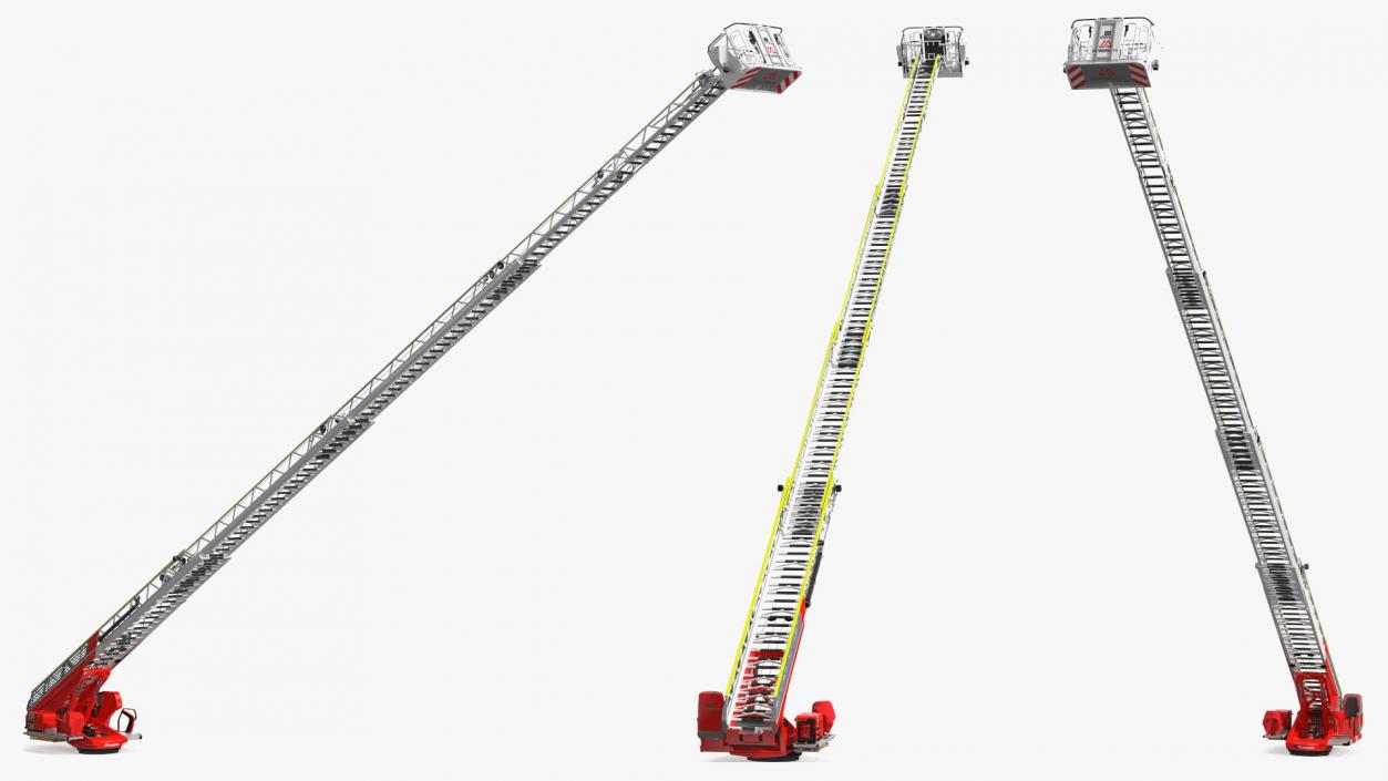 Magirus M32L AS Turntable Ladder Rigged 3D model