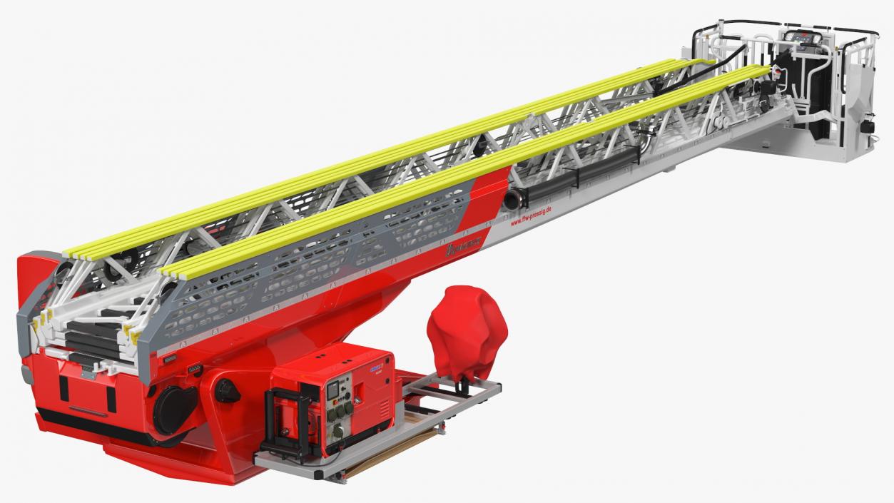 Magirus M32L AS Turntable Ladder Rigged 3D model